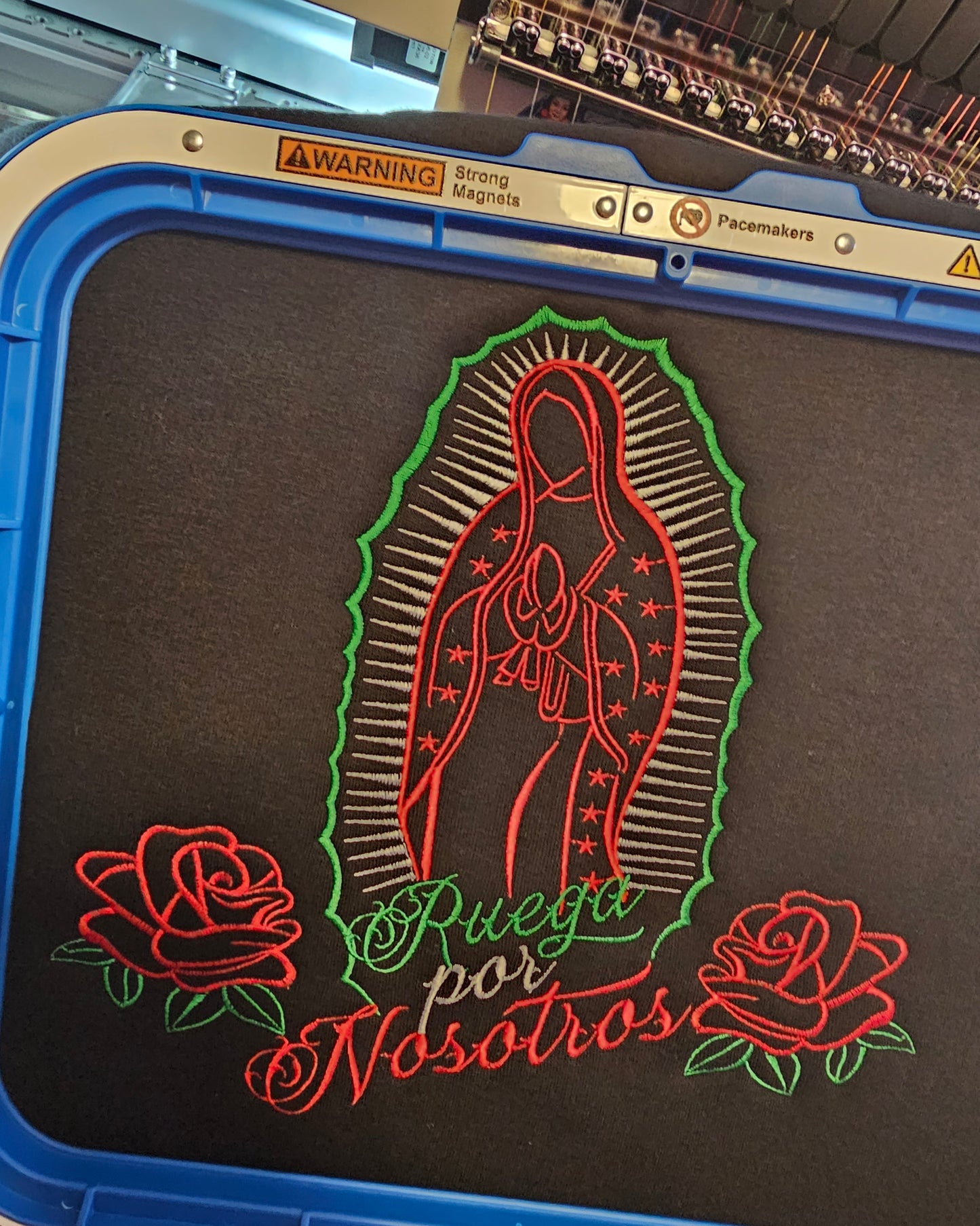 Embroidery Ruega por Nosotros sweater