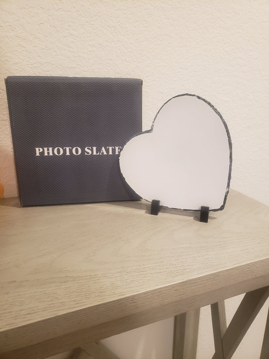 Custom square/heart photo slate