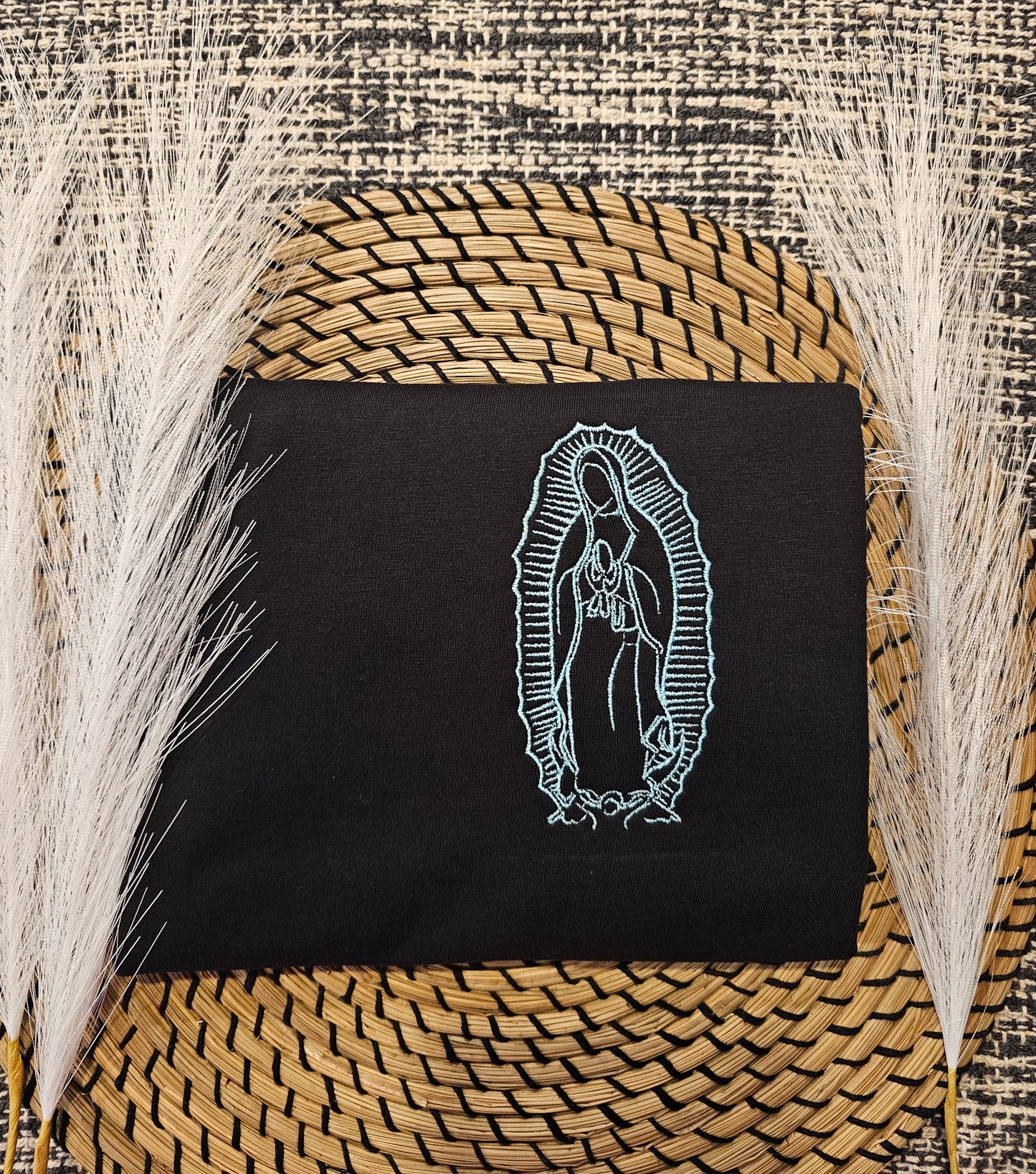 Embroidery La Virgen de Guadalupe T- Shirt