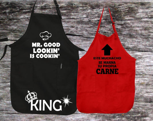Personalize 2 pocket Aprons
